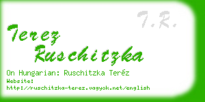 terez ruschitzka business card